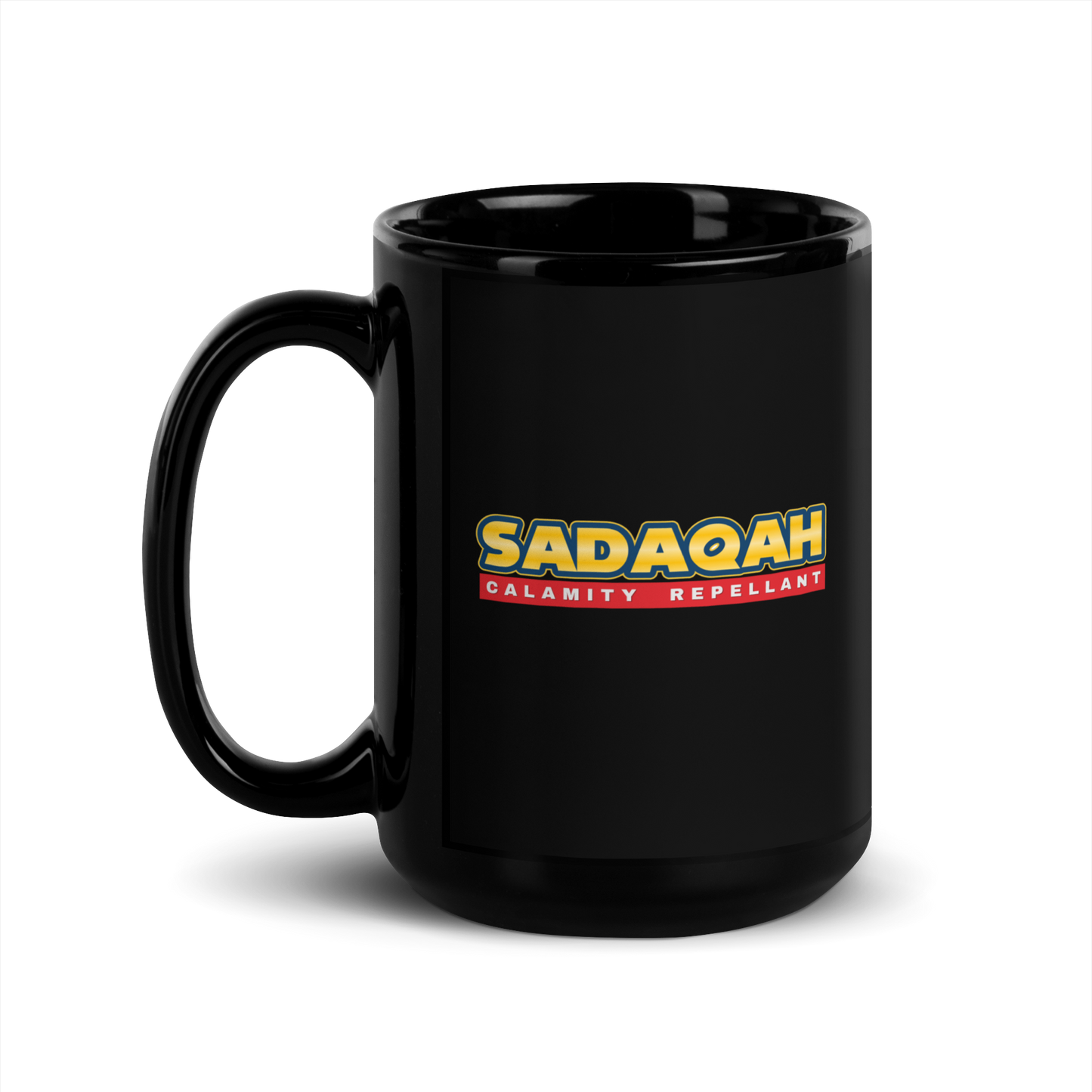 MUG Glossy Black - SADAQAH CALAMITY REPELLANT