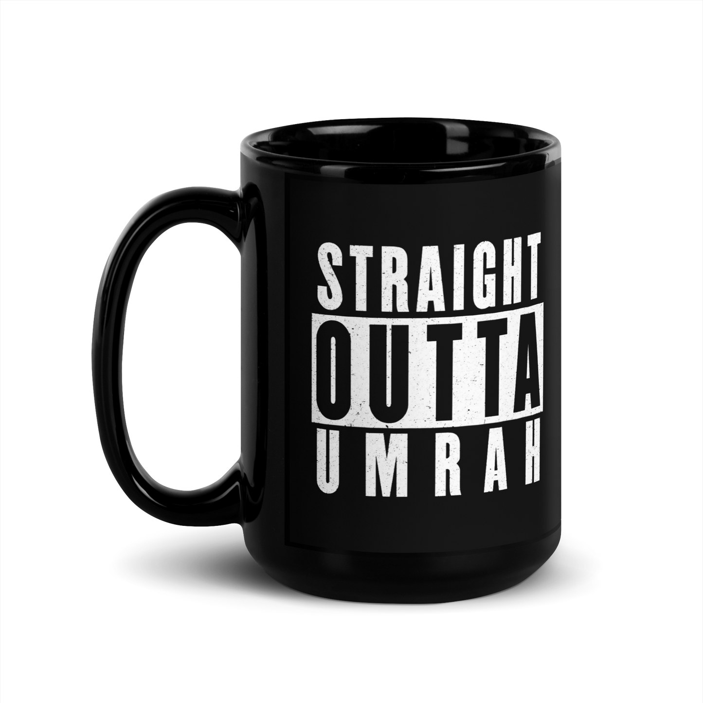 MUG Glossy Black - STRAIGHT OUTTA UMRAH