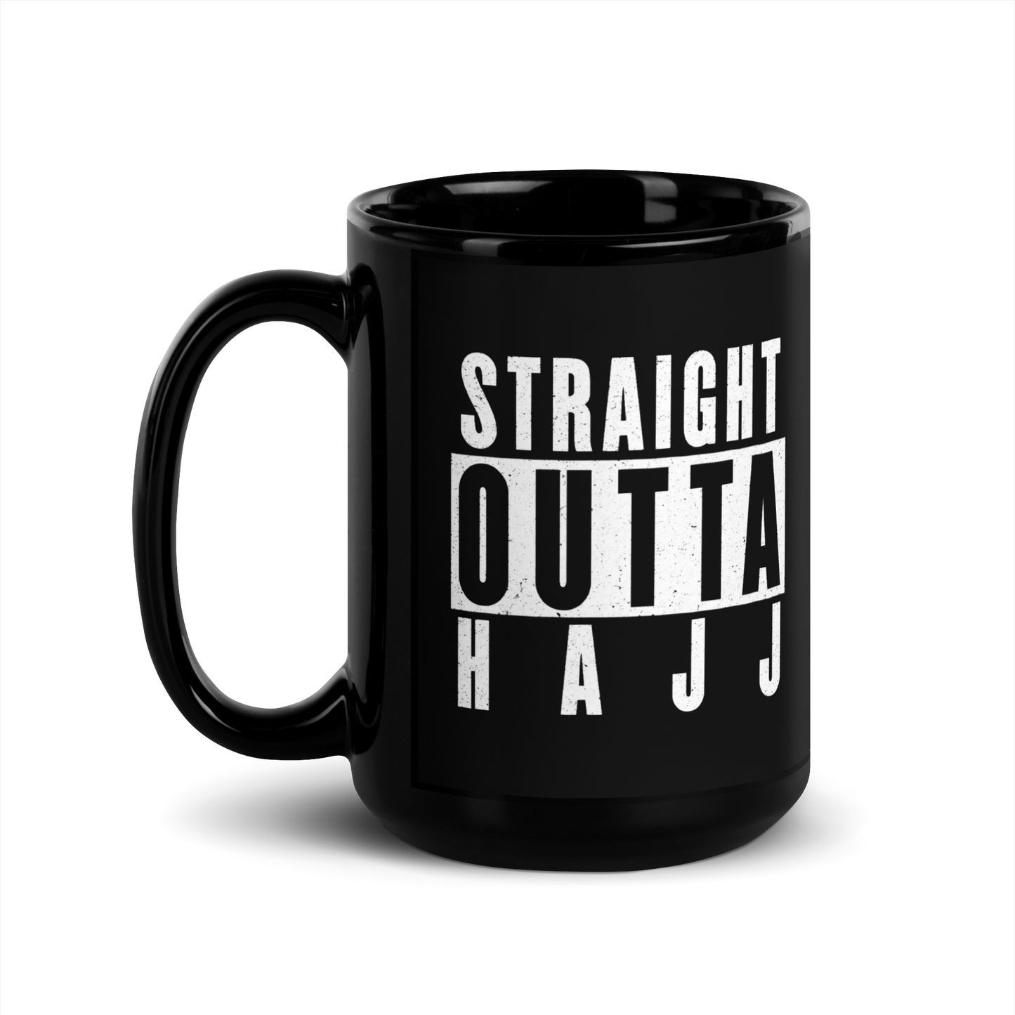 MUG Glossy Black - STRAIGHT OUTTA HAJJ