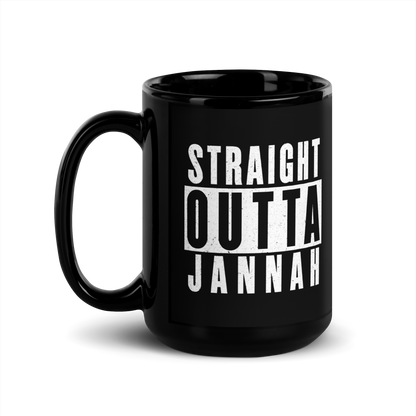 MUG Glossy Black - STRAIGHT OUTTA JANNAH