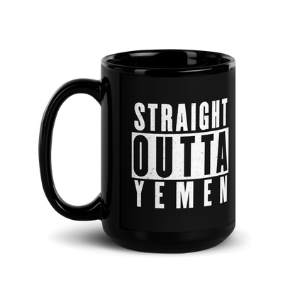 MUG Glossy Black - STRAIGHT OUTTA YEMEN