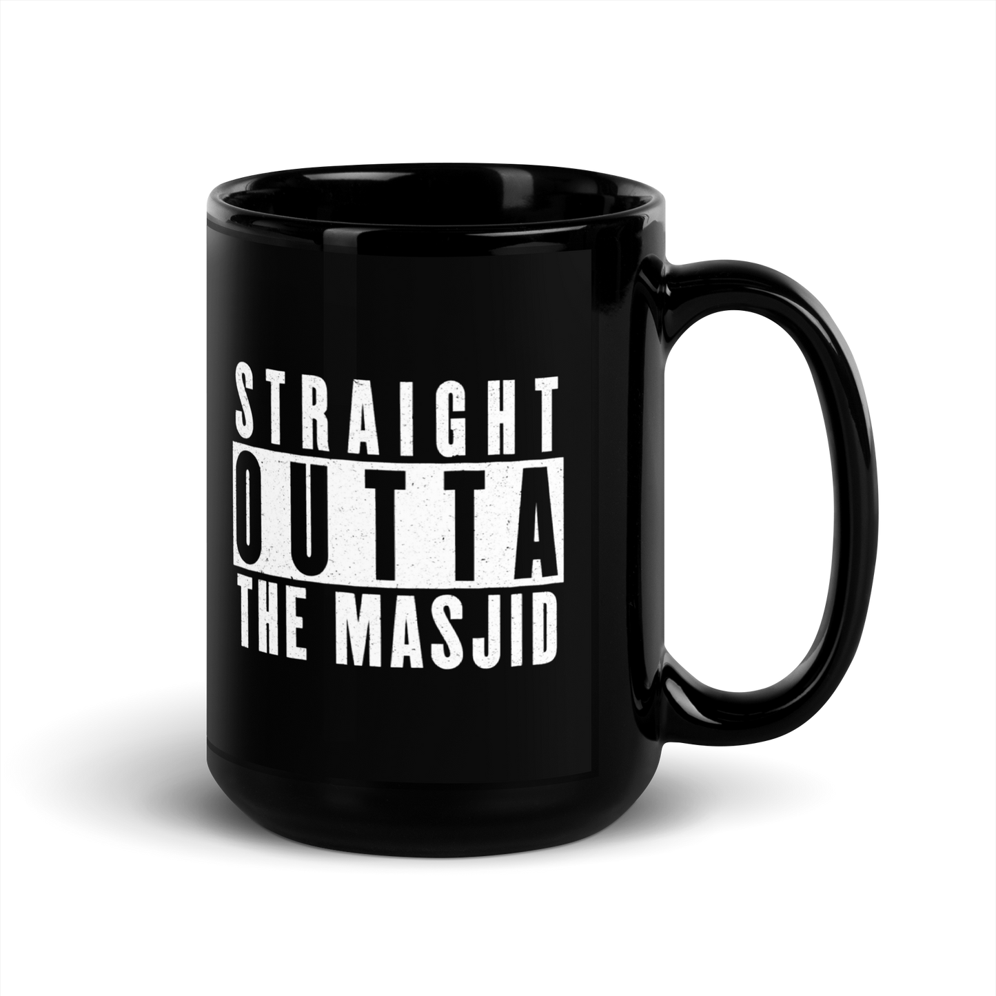 MUG Glossy Black - STRAIGHT OUTTA THE MASJID