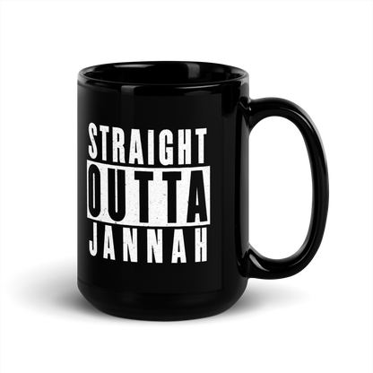 MUG Glossy Black - STRAIGHT OUTTA JANNAH