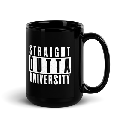 MUG Glossy Black - STRAIGHT OUTTA UNIVERSITY