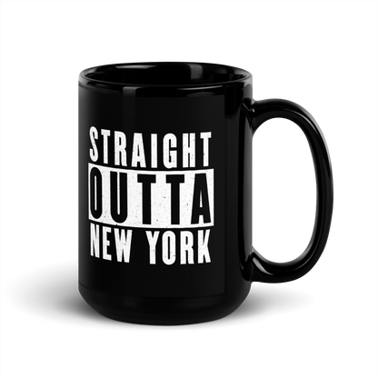 MUG Glossy Black - STRAIGHT OUTTA NEW YORK
