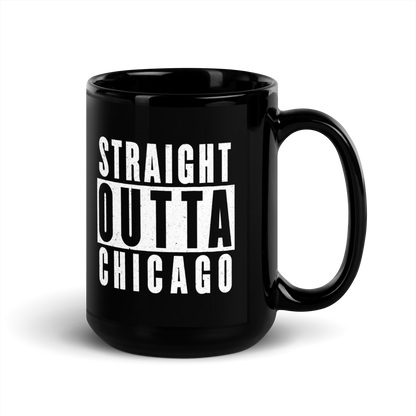 MUG Glossy Black - STRAIGHT OUTTA CHICAGO
