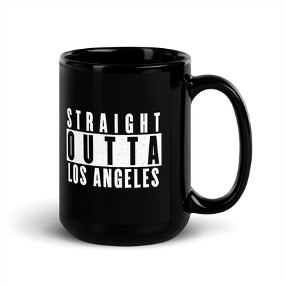 MUG Glossy Black - STRAIGHT OUTTA LOS ANGELES