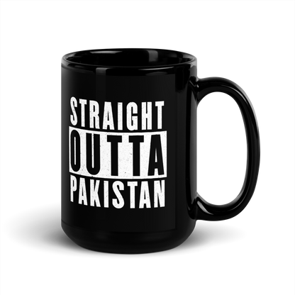 MUG Glossy Black - STRAIGHT OUTTA PAKISTAN