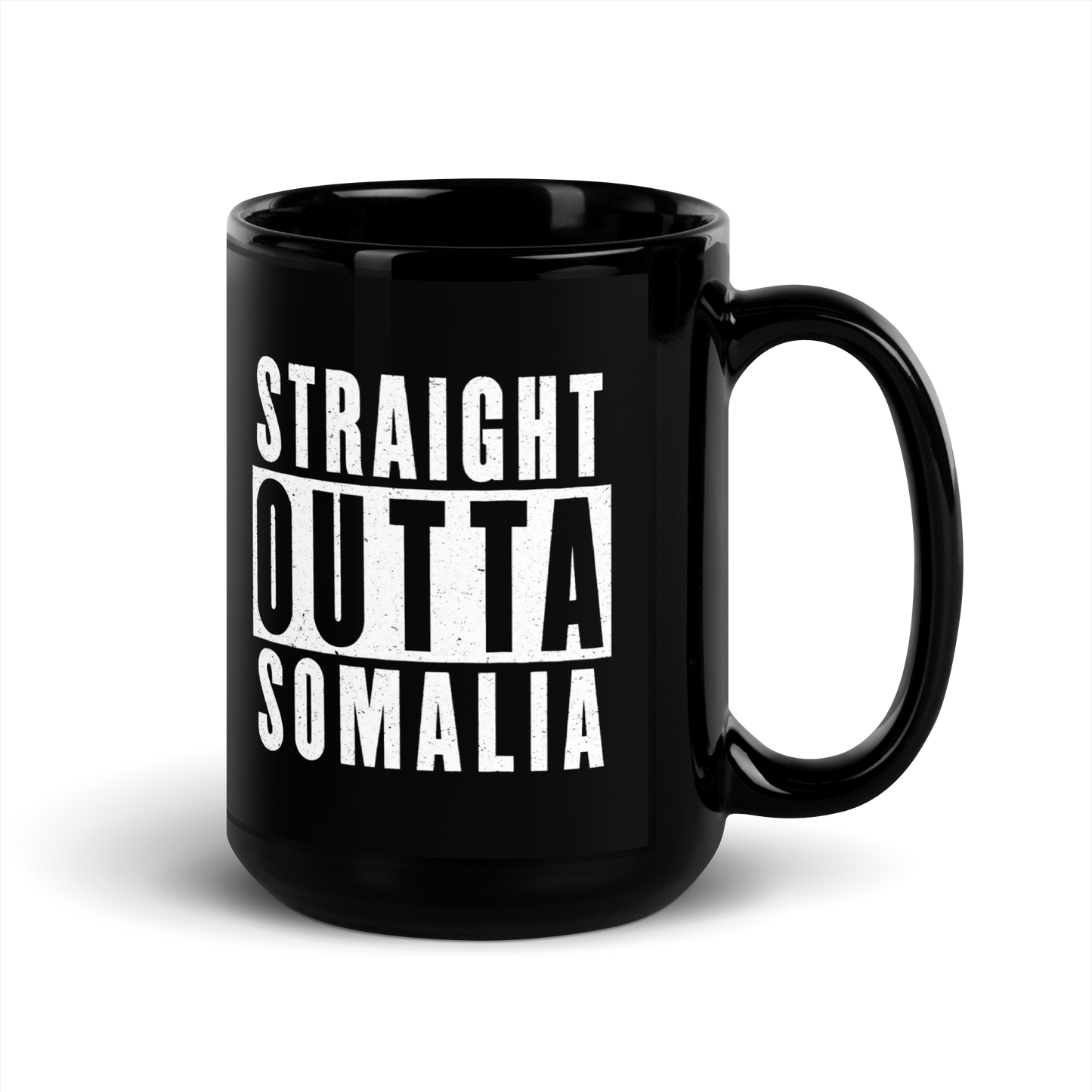 MUG Glossy Black - STRAIGHT OUTTA SOMALIA