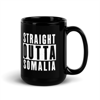 MUG Glossy Black - STRAIGHT OUTTA SOMALIA