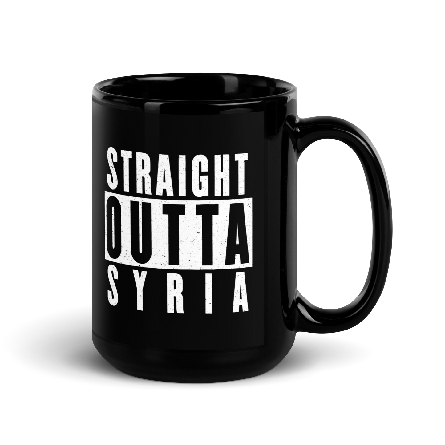 MUG Glossy Black - STRAIGHT OUTTA SYRIA