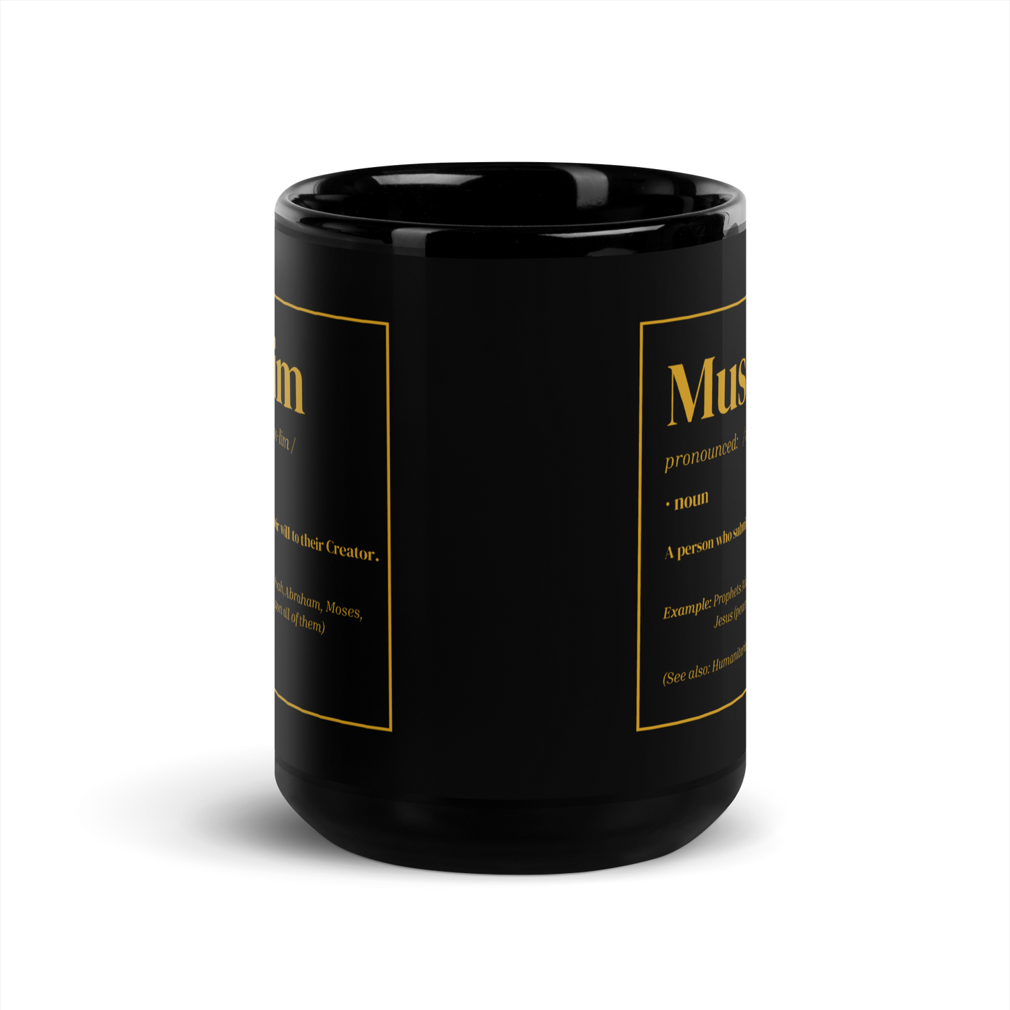 MUG Glossy Black - MIUSLIM DEFINITION - Gold