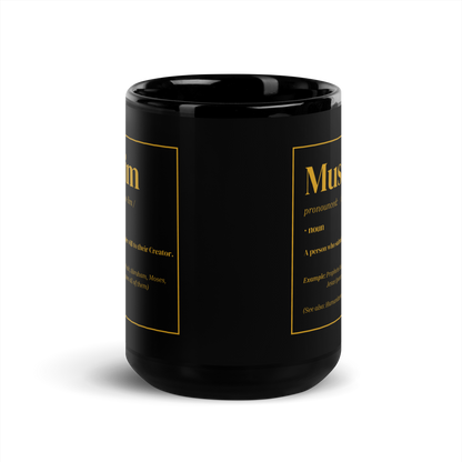 MUG Glossy Black - MIUSLIM DEFINITION - Gold