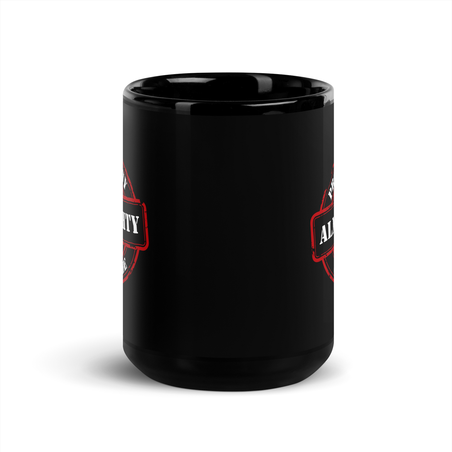 MUG Glossy Black - PROPERTY OF THE ALMIGHTY - White