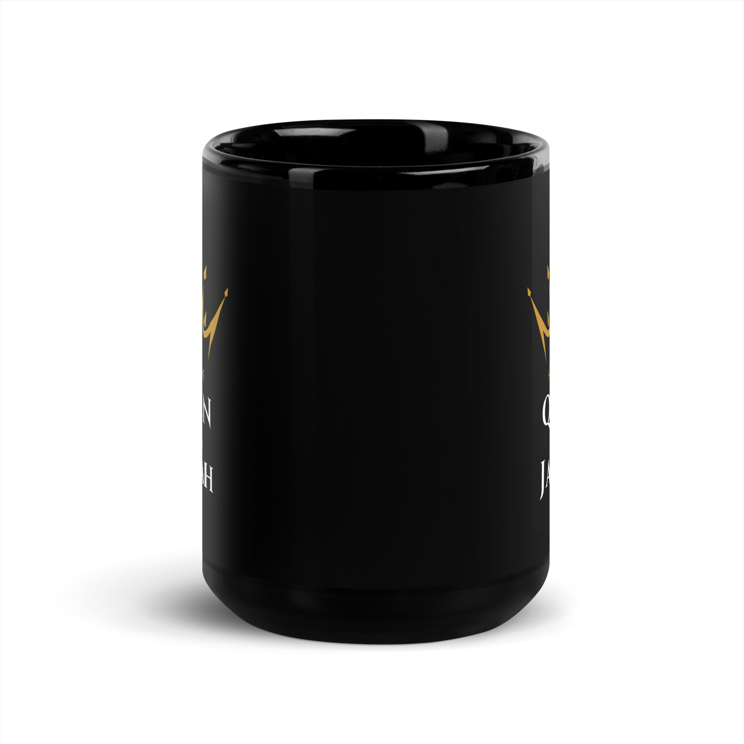 MUG Glossy Black - QUEEN OF MY OWN JANNAH (Crown)