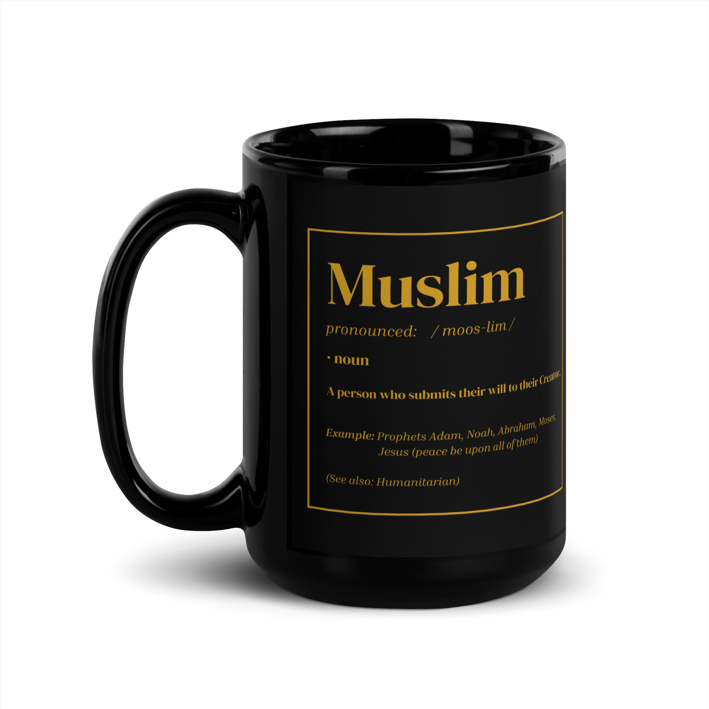 MUG Glossy Black - MIUSLIM DEFINITION - Gold