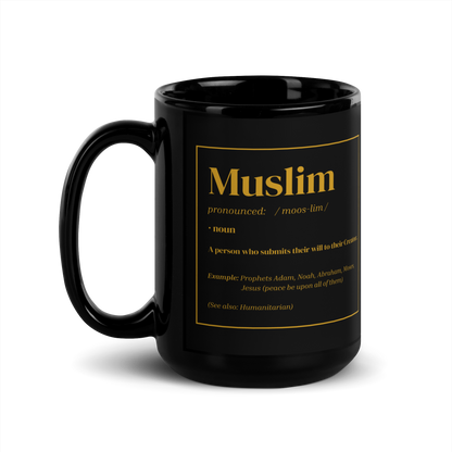 MUG Glossy Black - MIUSLIM DEFINITION - Gold