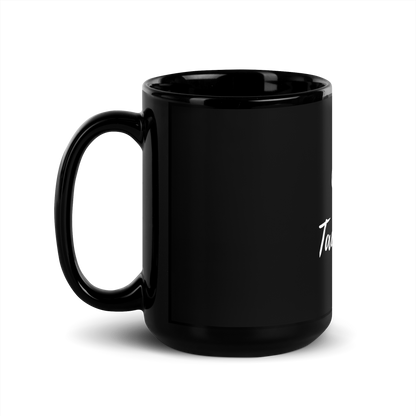 MUG Glossy Black - TAWAADHU (HUMILITY) Arabic/English - White