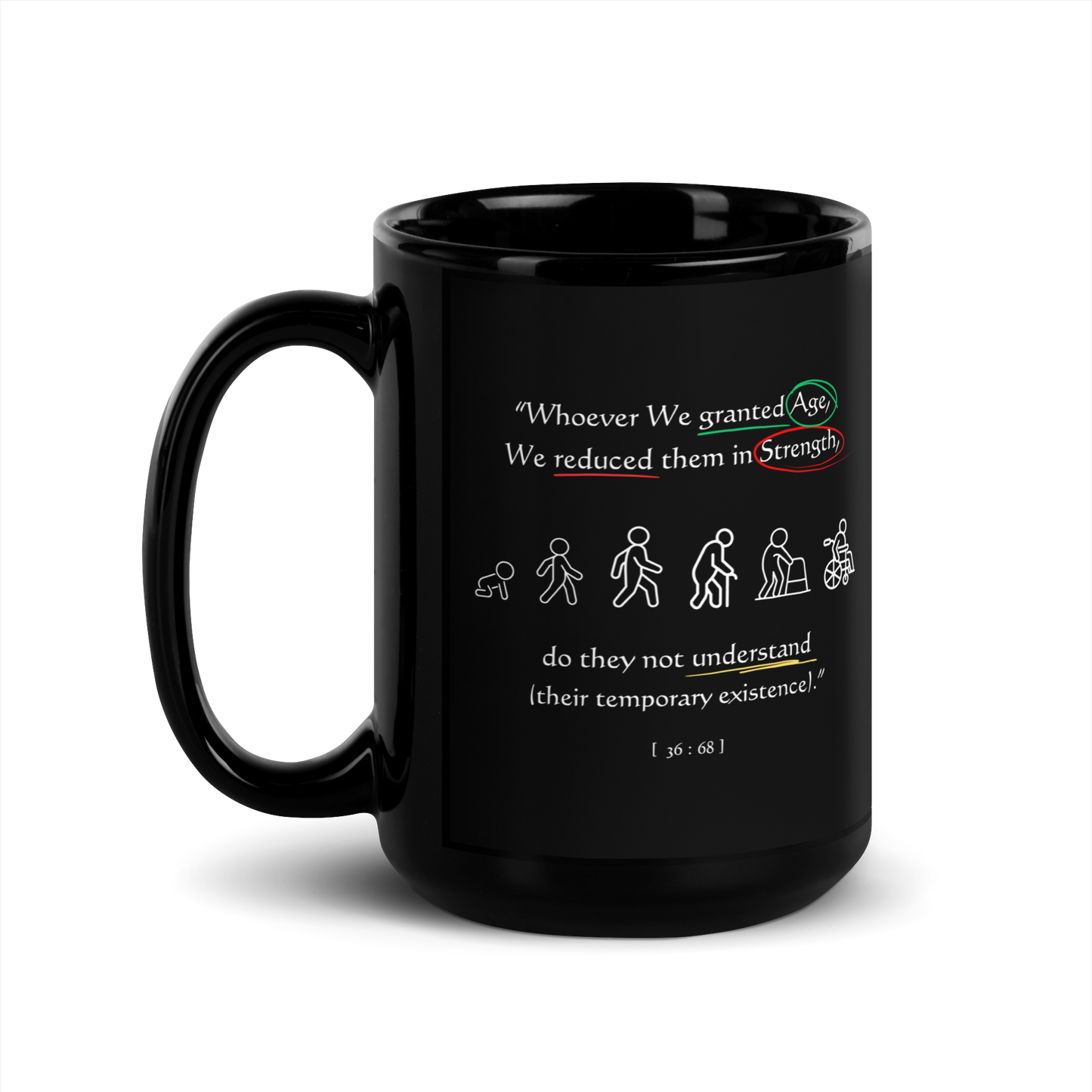 MUG Glossy Black - GRANTED AGE REDUCED STRENGTH