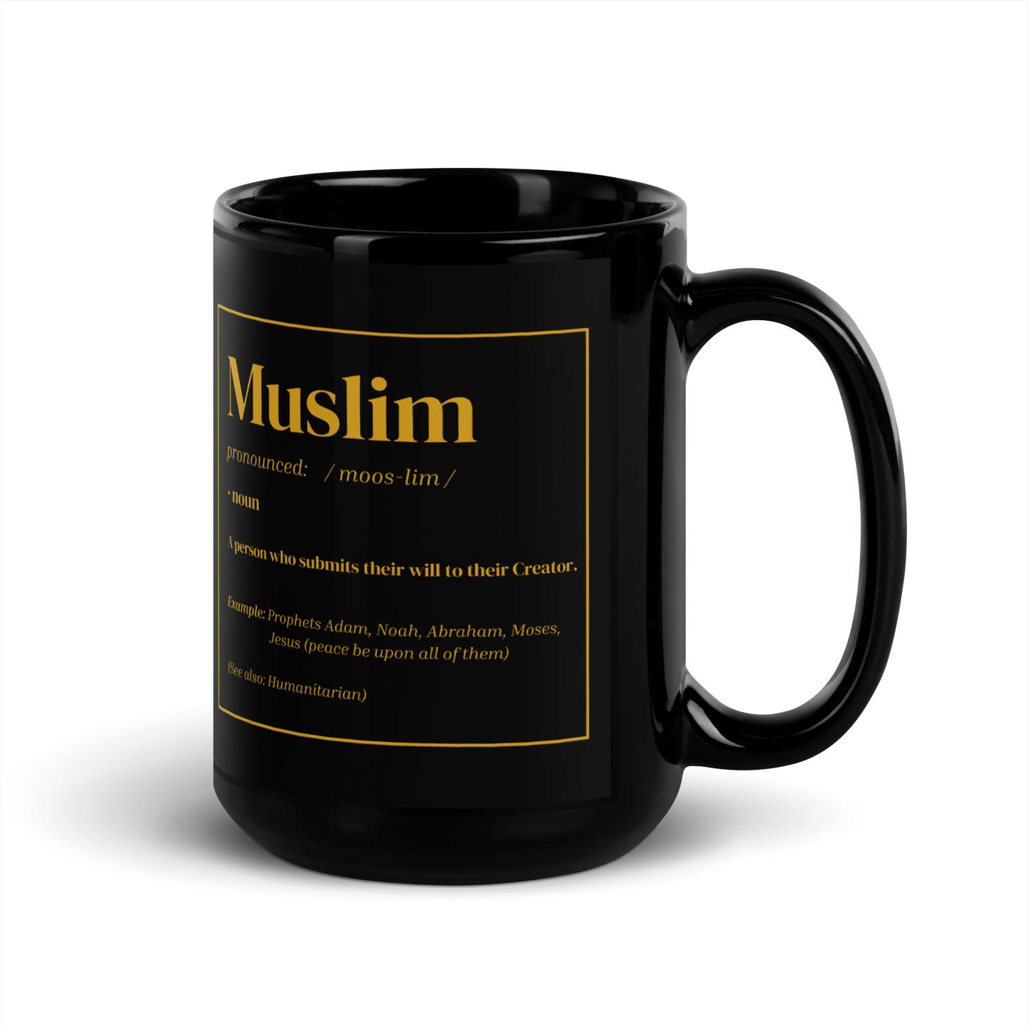 MUG Glossy Black - MIUSLIM DEFINITION - Gold