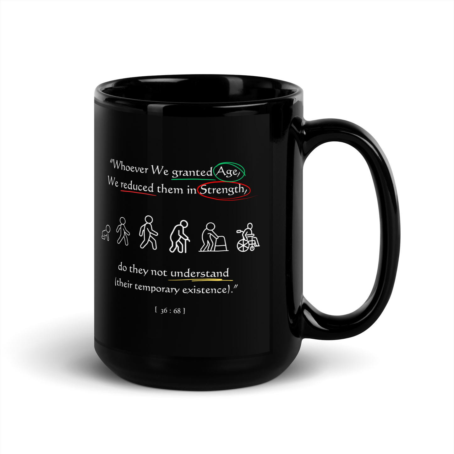 MUG Glossy Black - GRANTED AGE REDUCED STRENGTH