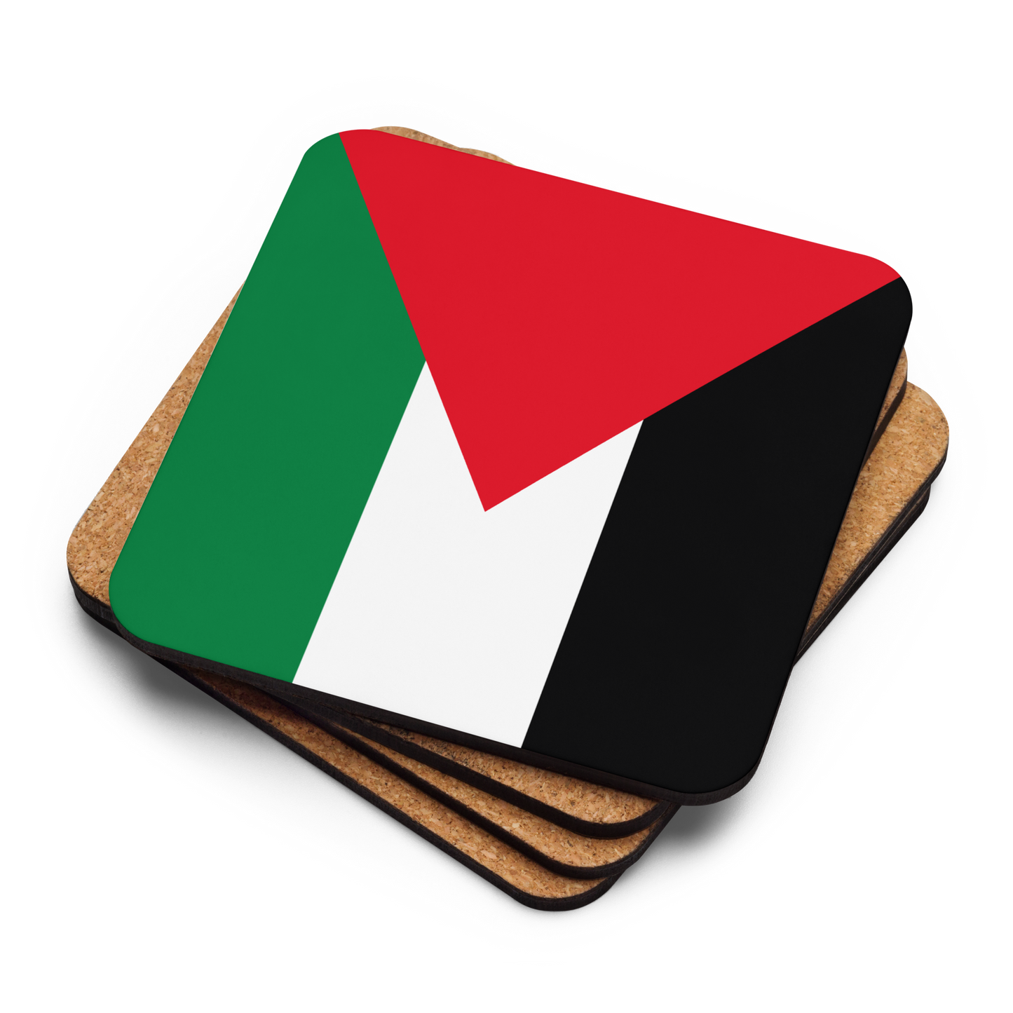 COASTER Cork-back - PALESTINE FLAG
