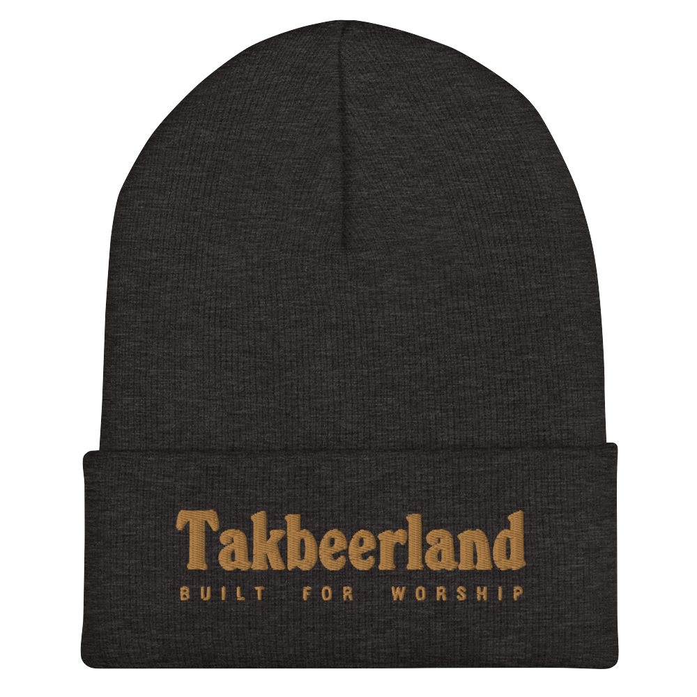 CAP Cuffed Beanie - TAKBEERLAND BUILT FOR WORSHIP - Gold