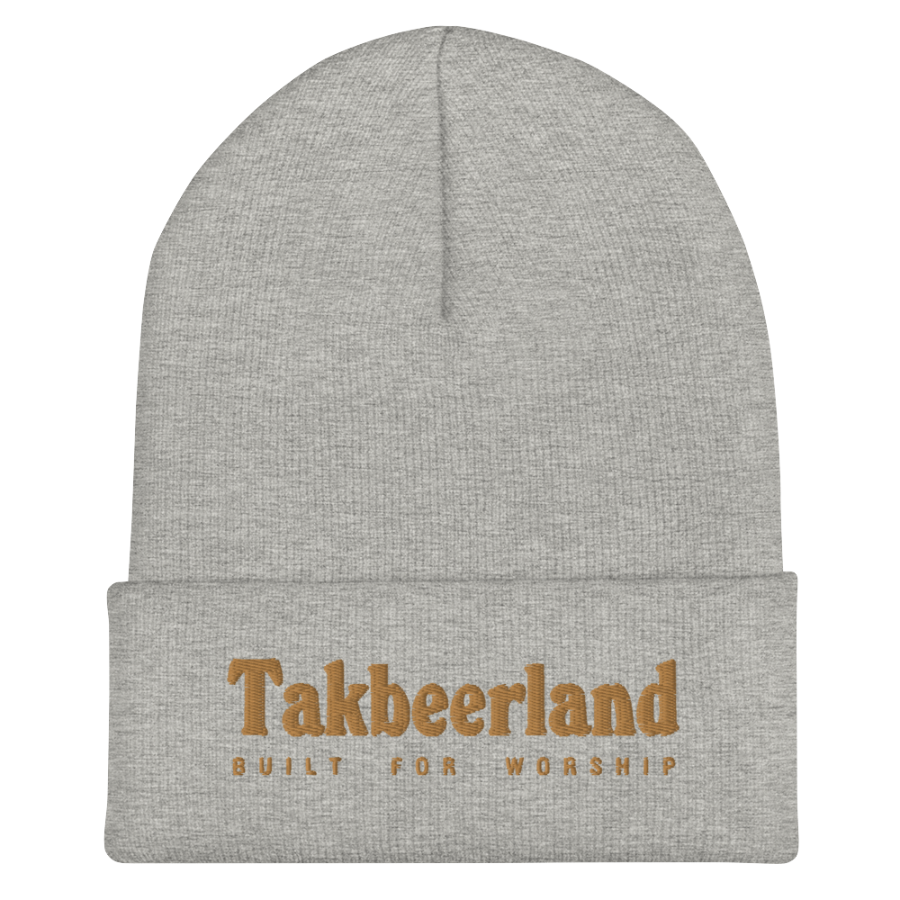 CAP Cuffed Beanie - TAKBEERLAND BUILT FOR WORSHIP - Gold