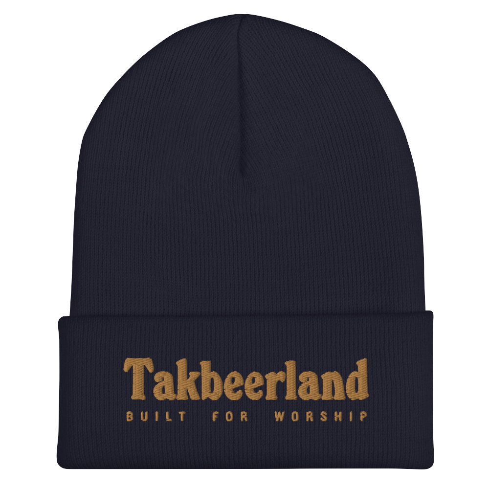 CAP Cuffed Beanie - TAKBEERLAND BUILT FOR WORSHIP - Gold