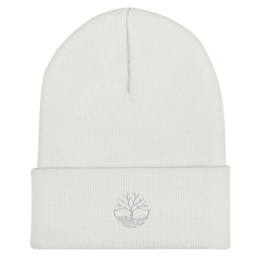 CAP Cuffed Beanie - TAKBEERLAND Logo - White