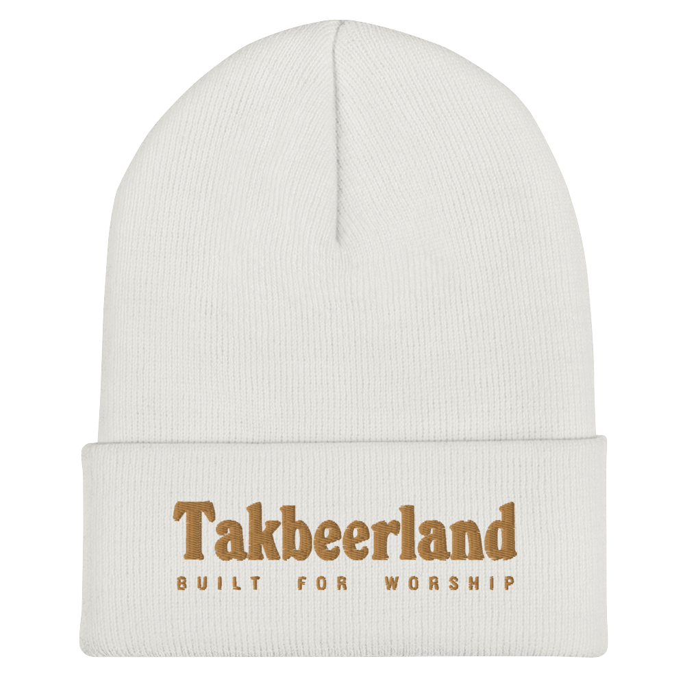 CAP Cuffed Beanie - TAKBEERLAND BUILT FOR WORSHIP - Gold