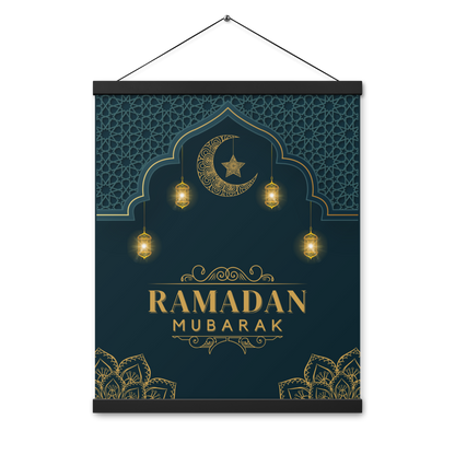 POSTER Hanger - RAMADAN MUBARAK -  Navy (16" X 20")