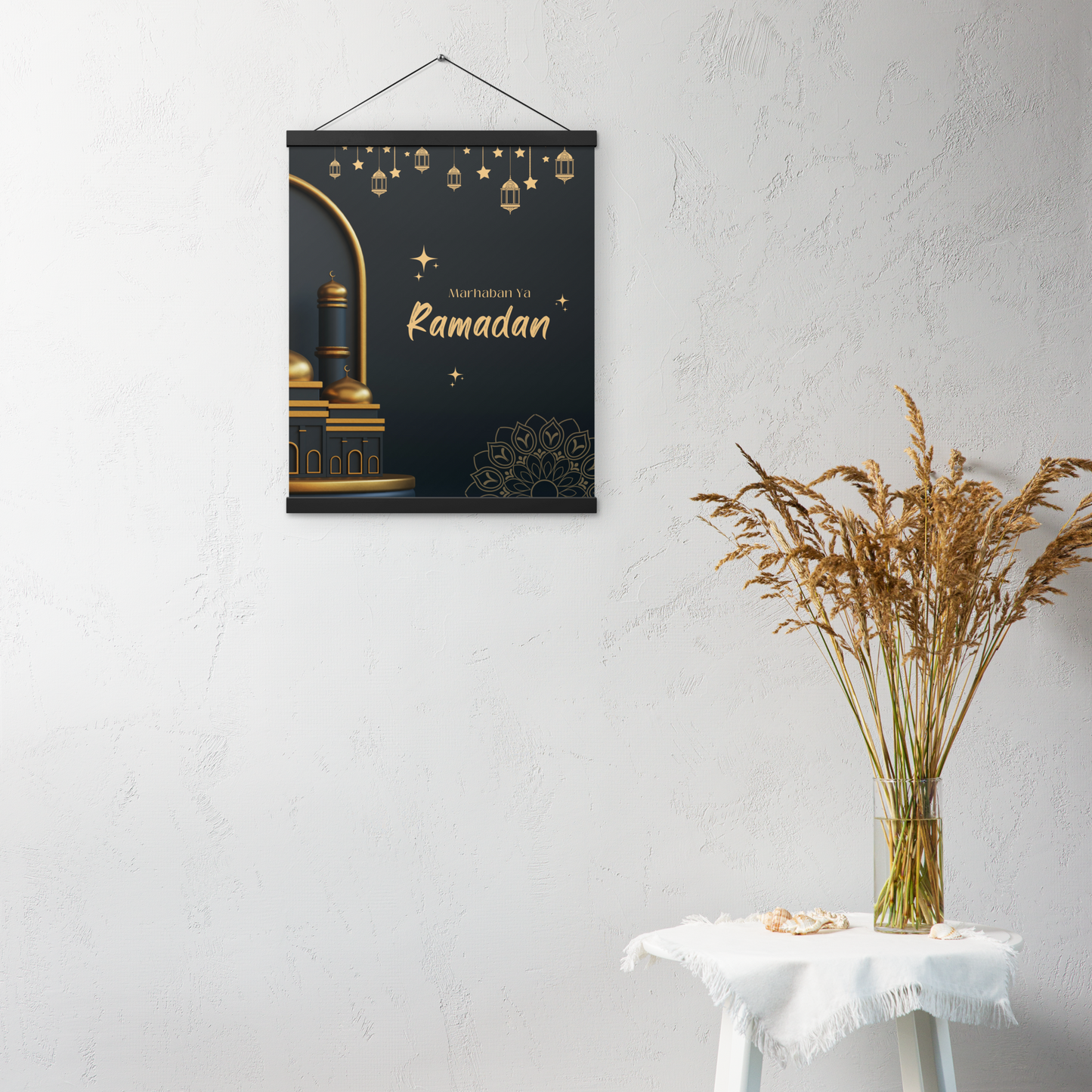 POSTER Hanger - MARHABAH YA RAMADĀN -  Navy (16" X 20")