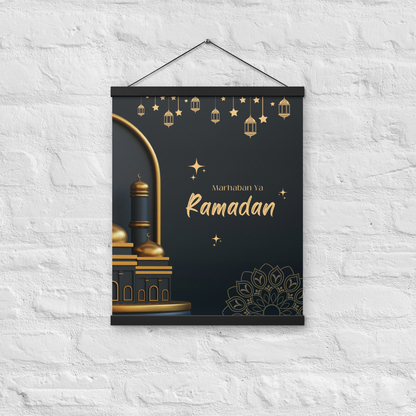 POSTER Hanger - MARHABAH YA RAMADĀN -  Navy (16" X 20")