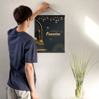 POSTER Hanger - MARHABAH YA RAMADĀN -  Navy (16" X 20")