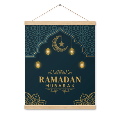 POSTER Hanger - RAMADAN MUBARAK -  Navy (16" X 20")