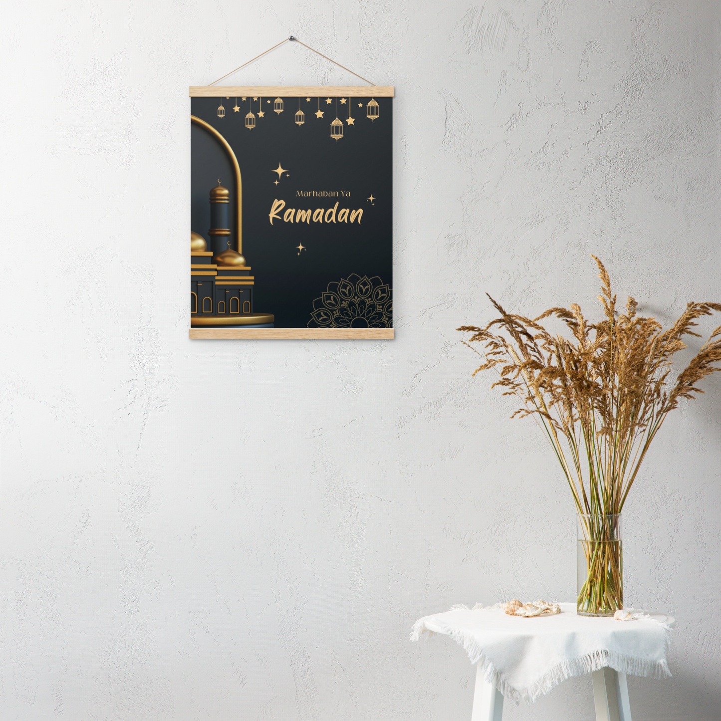 POSTER Hanger - MARHABAH YA RAMADĀN -  Navy (16" X 20")