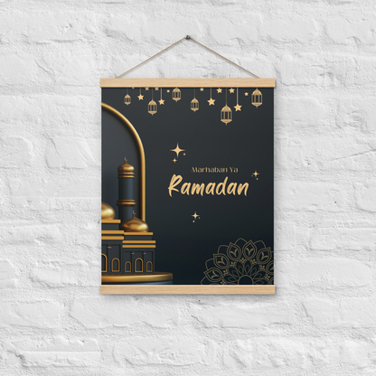 POSTER Hanger - MARHABAH YA RAMADĀN -  Navy (16" X 20")