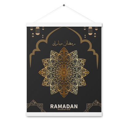 POSTER Hanger - RAMADĀN MUBARAK -  Black/Gold (16" X 20")