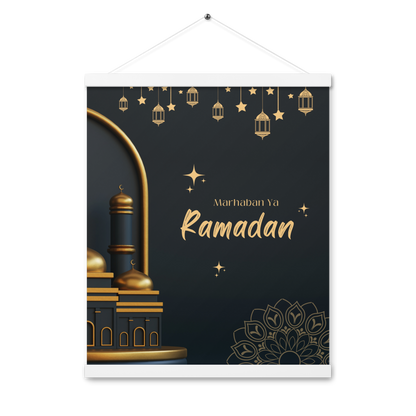 POSTER Hanger - MARHABAH YA RAMADĀN -  Navy (16" X 20")