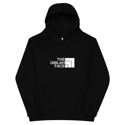 CHILDREN's Hoodie Fleece (Youth) - THE QIBLAH FACE - White