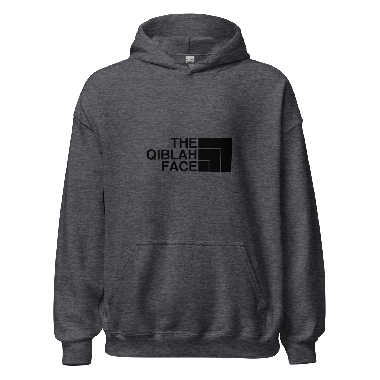 HOODIE Heavy Blend (Adult) - THE QIBLAH FACE - Black