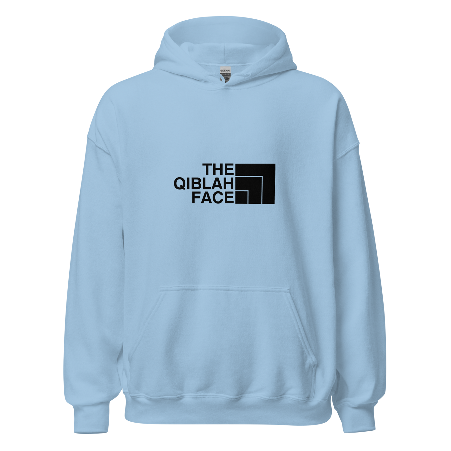 HOODIE Heavy Blend (Adult) - THE QIBLAH FACE - Black