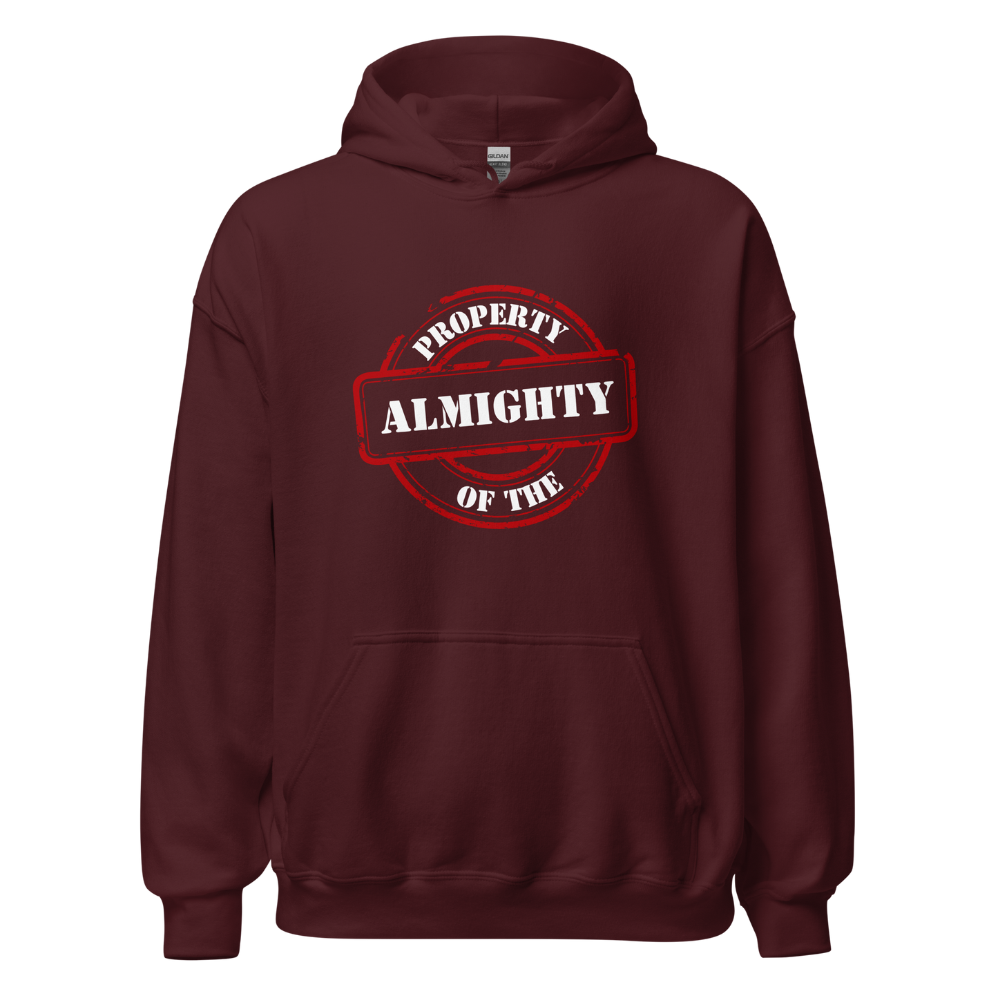 HOODIE Heavy Blend (Adult) - PROPERTY OF THE ALMIGHTY - White