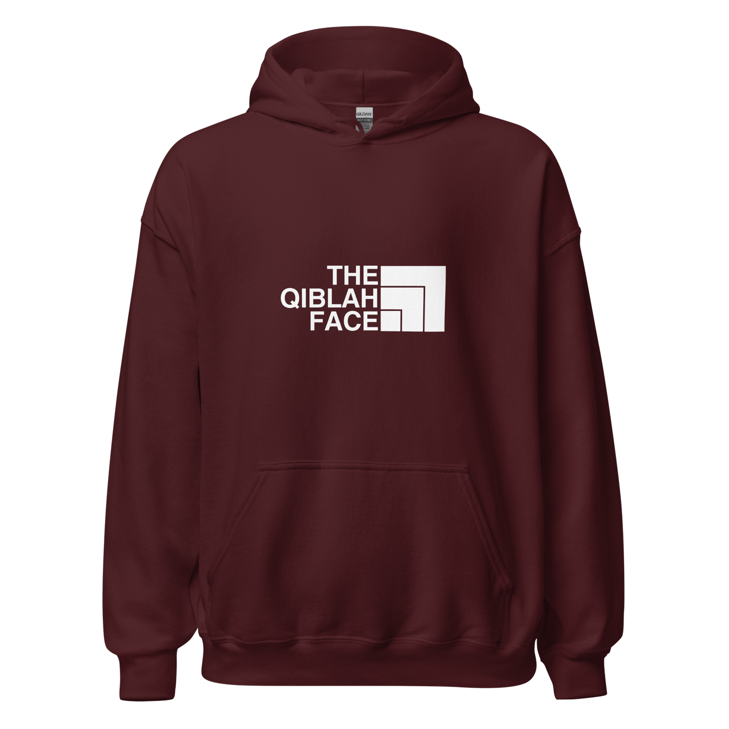 HOODIE Heavy Blend (Adult) - THE QIBLAH FACE - White