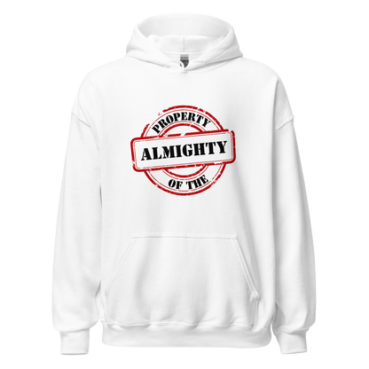 HOODIE Heavy Blend (Adult) - PROPERTY OF THE ALMIGHTY - White