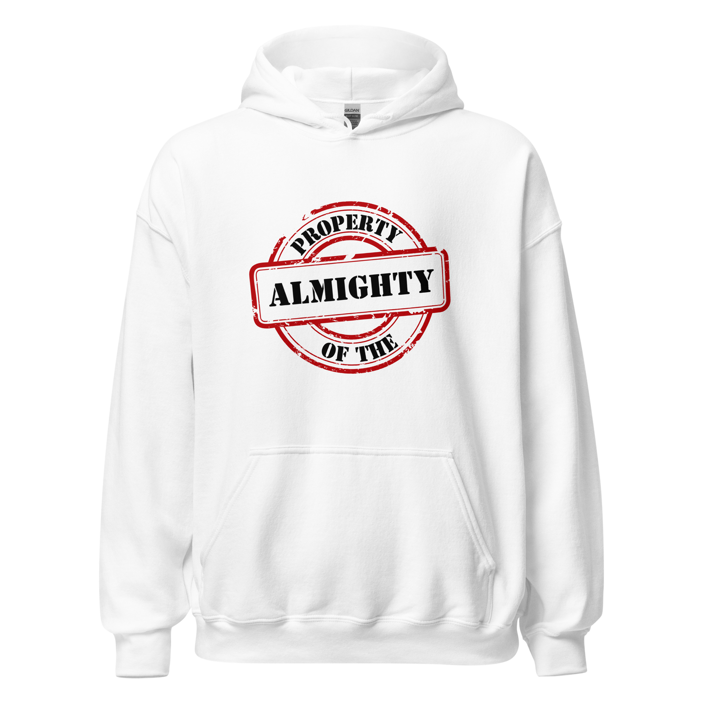 HOODIE Heavy Blend (Adult) - PROPERTY OF THE ALMIGHTY - White