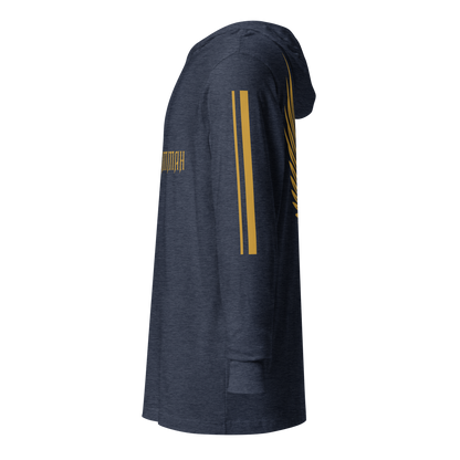 MEN's Hooded Long-Sleeve - RISE OF UMMAH (Back Wings/Arm Stripes) - Gold/White