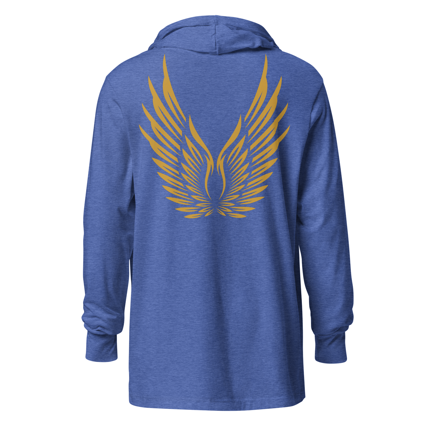 MEN's Hooded Long-Sleeve - RISE OF UMMAH (Back Wings) - Gold/White