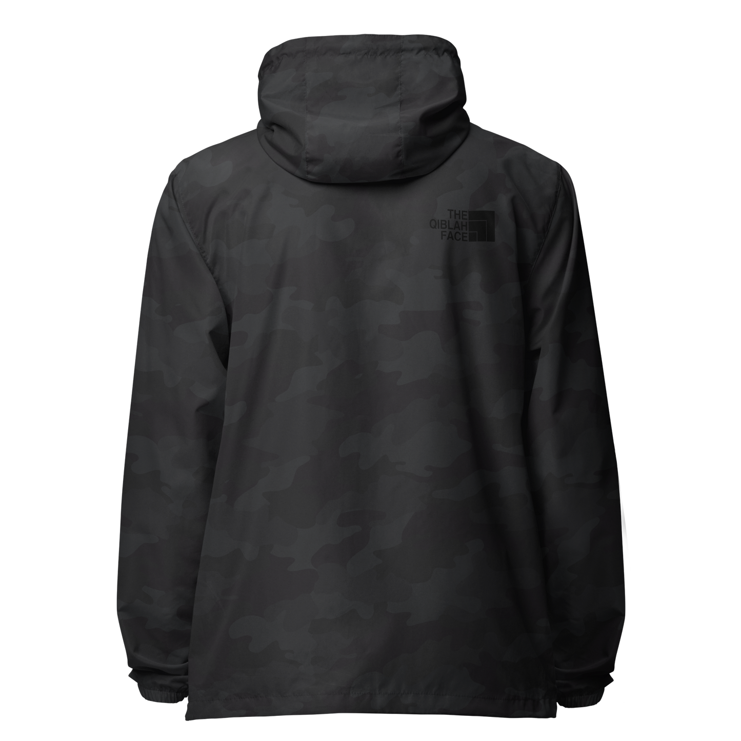 JACKET Lightweight Zip Windbreaker - THE QIBLAH FACE - Black